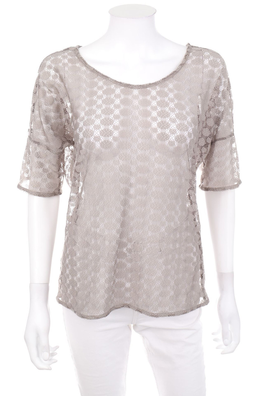 VERO MODA - Kurzarm-Bluse aus Spitze - XS
