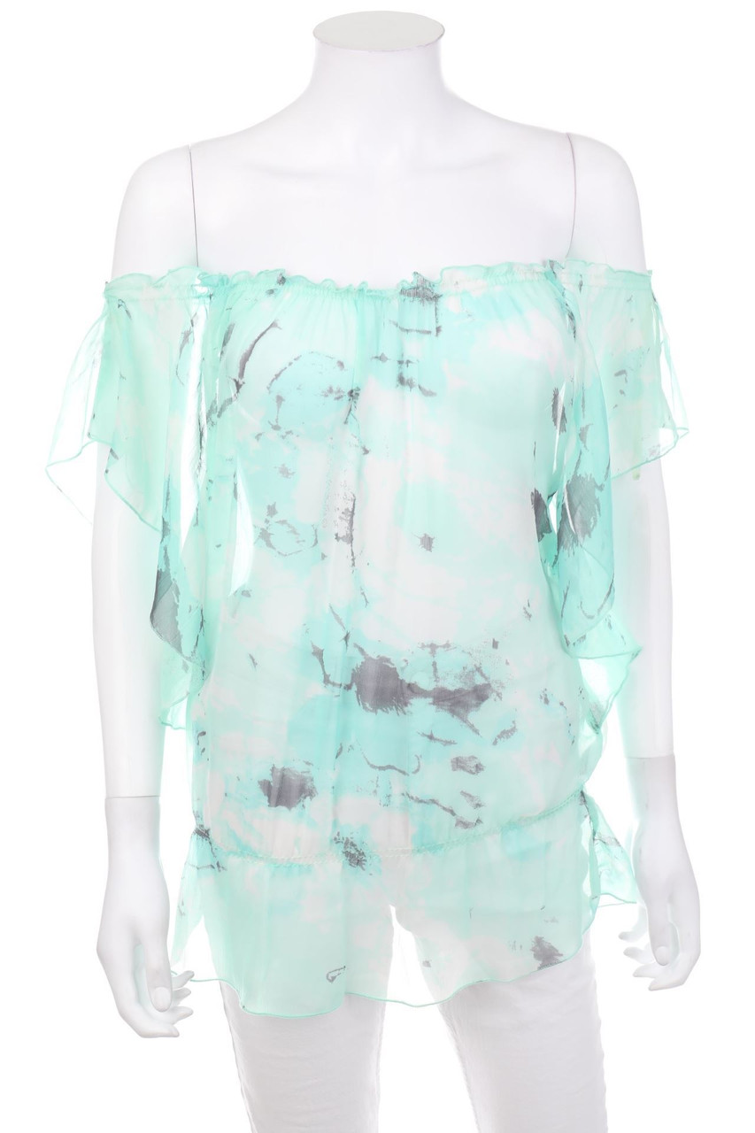 zebra - Carmen-Shortsleeve Blouse with Print - XS