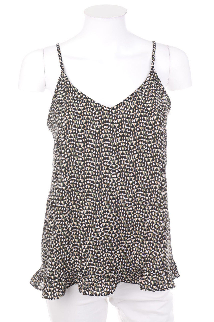No Label - Top with Geo Pattern - S