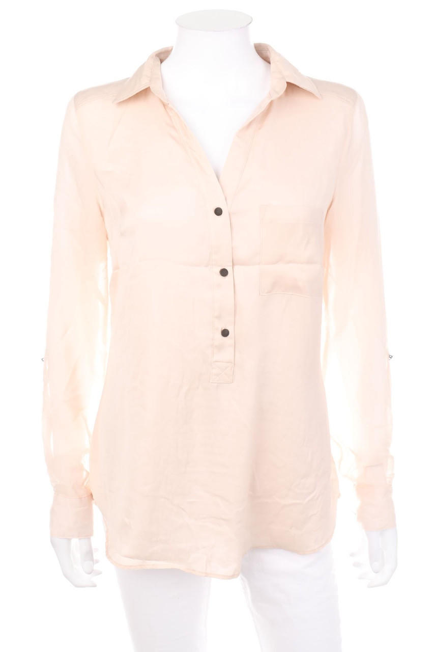 comma - Bluse mit Krempel-Ärmeln - D 38