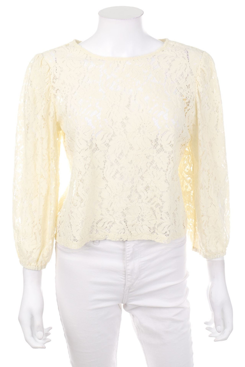 pieces - Bluse aus Spitze - M