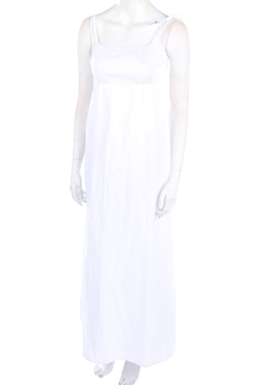 ESPRIT - Maxi-Kleid mit Smok-Details aus Baumwolle - D 34