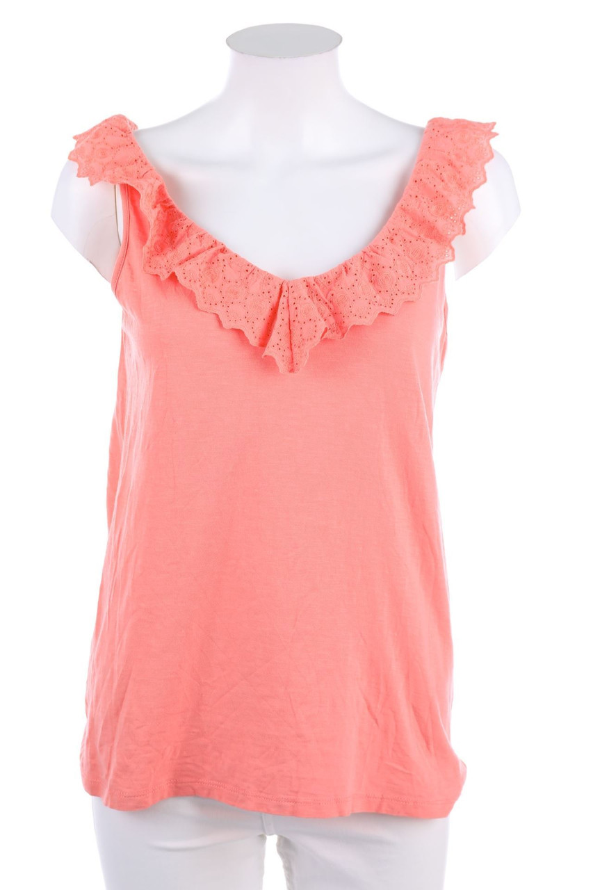 ESPRIT de corp - Volants-Top mit Lochspitze - M