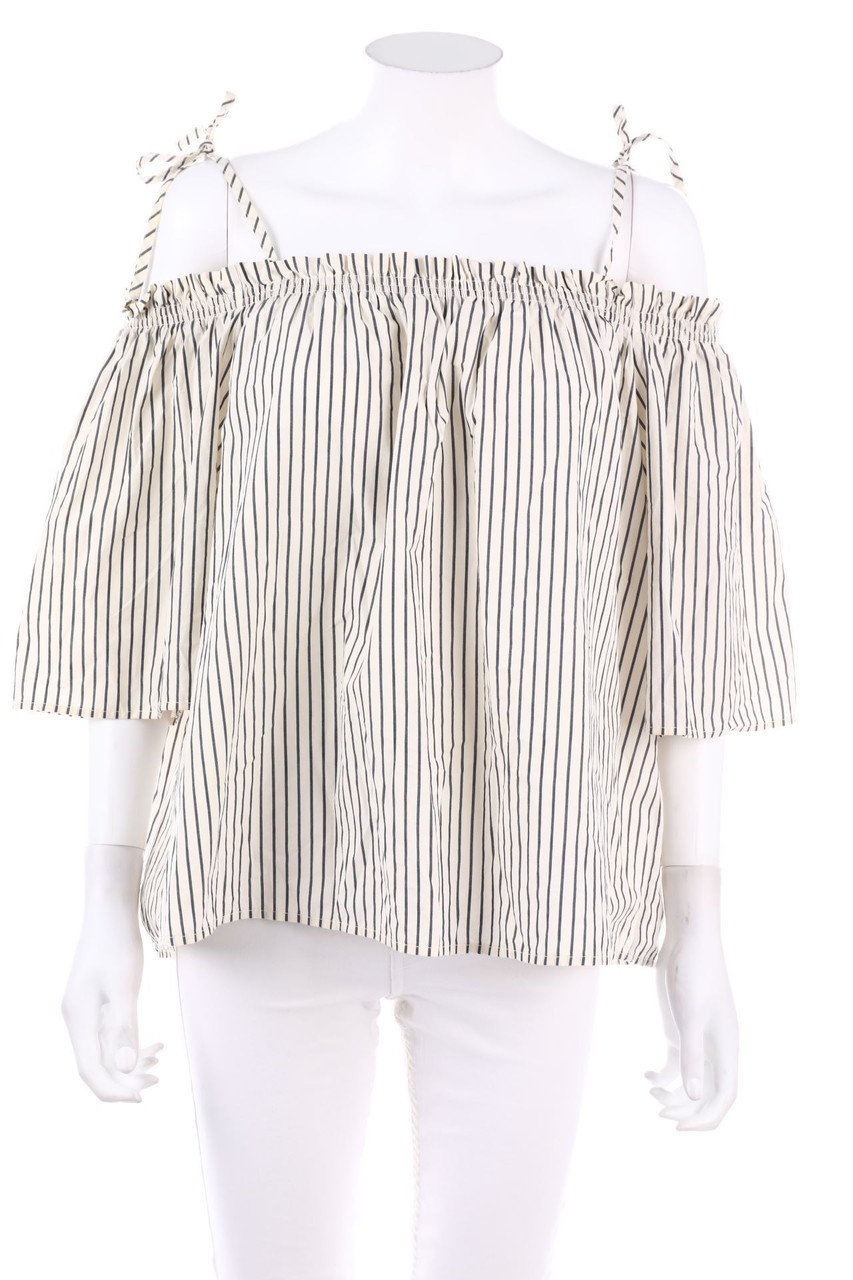 H&M - Carmen-Bluse mit Streifen - D 44