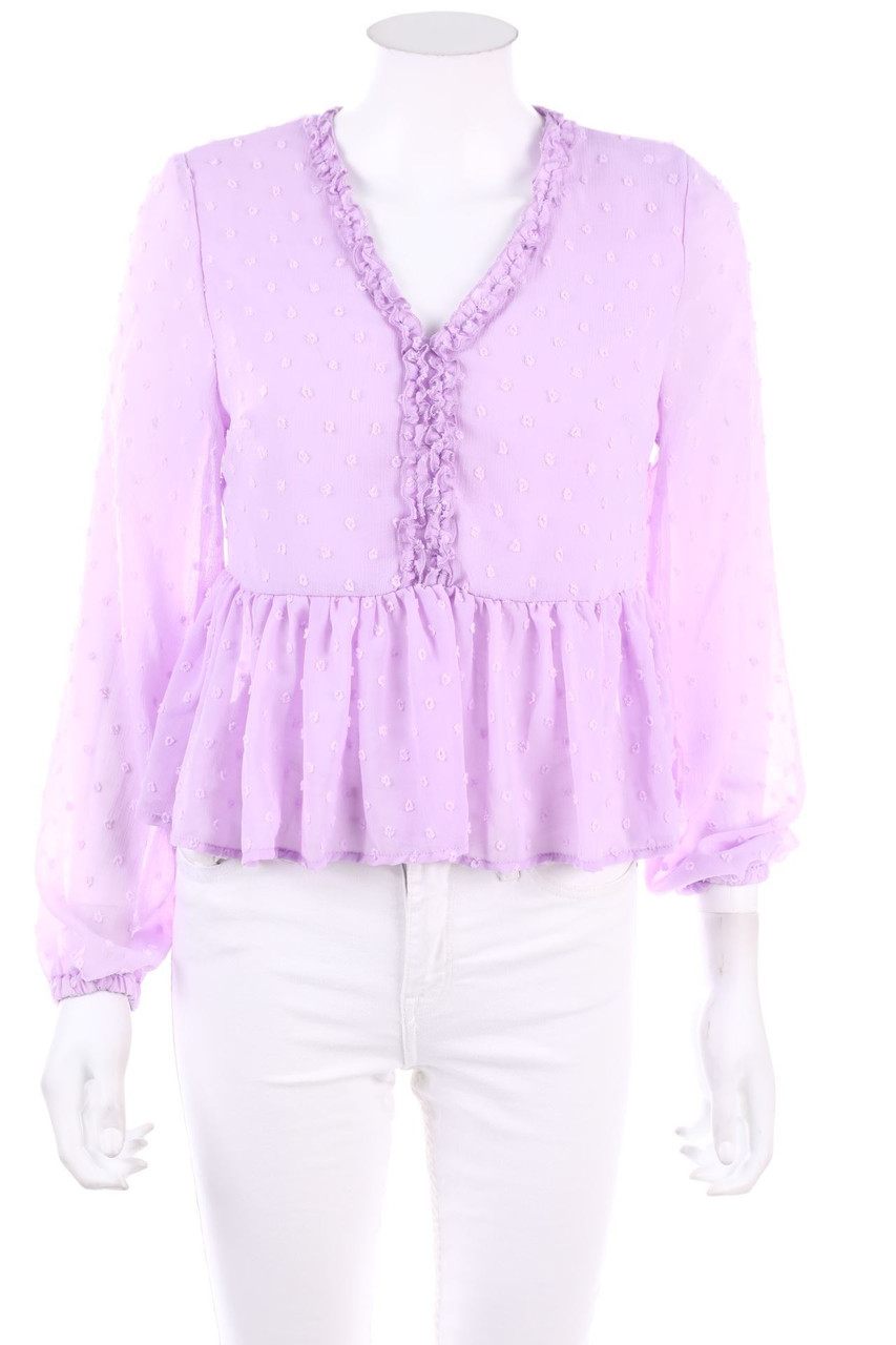 Chicorée - Chiffon-Blouse with Frills - XS