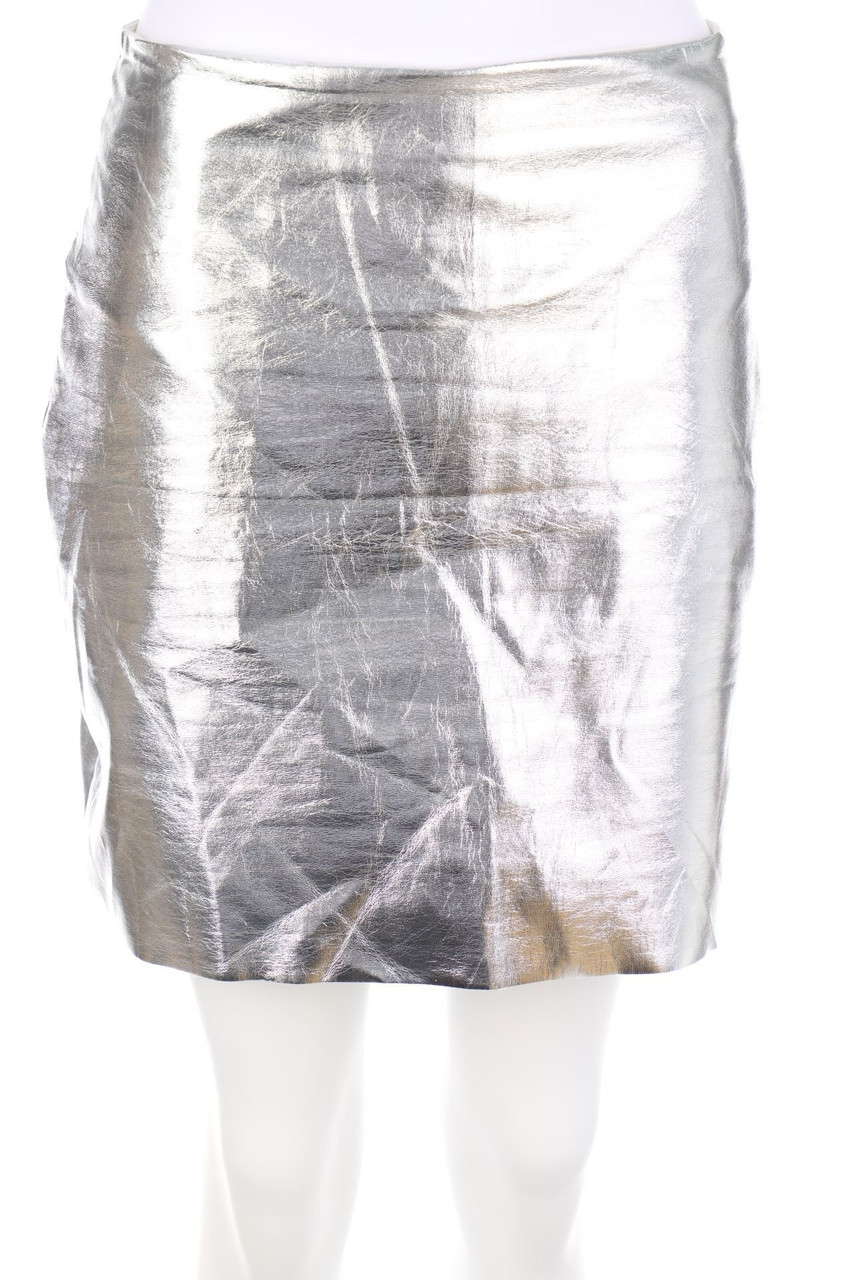 H&M - Faux Leather-Mini-Rock mit Metallic-Effekt - D 38