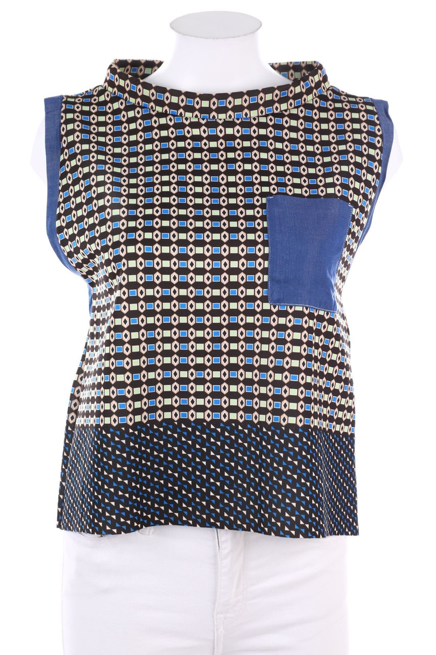 ZARA - Blusentop mit Geo-Print - M
