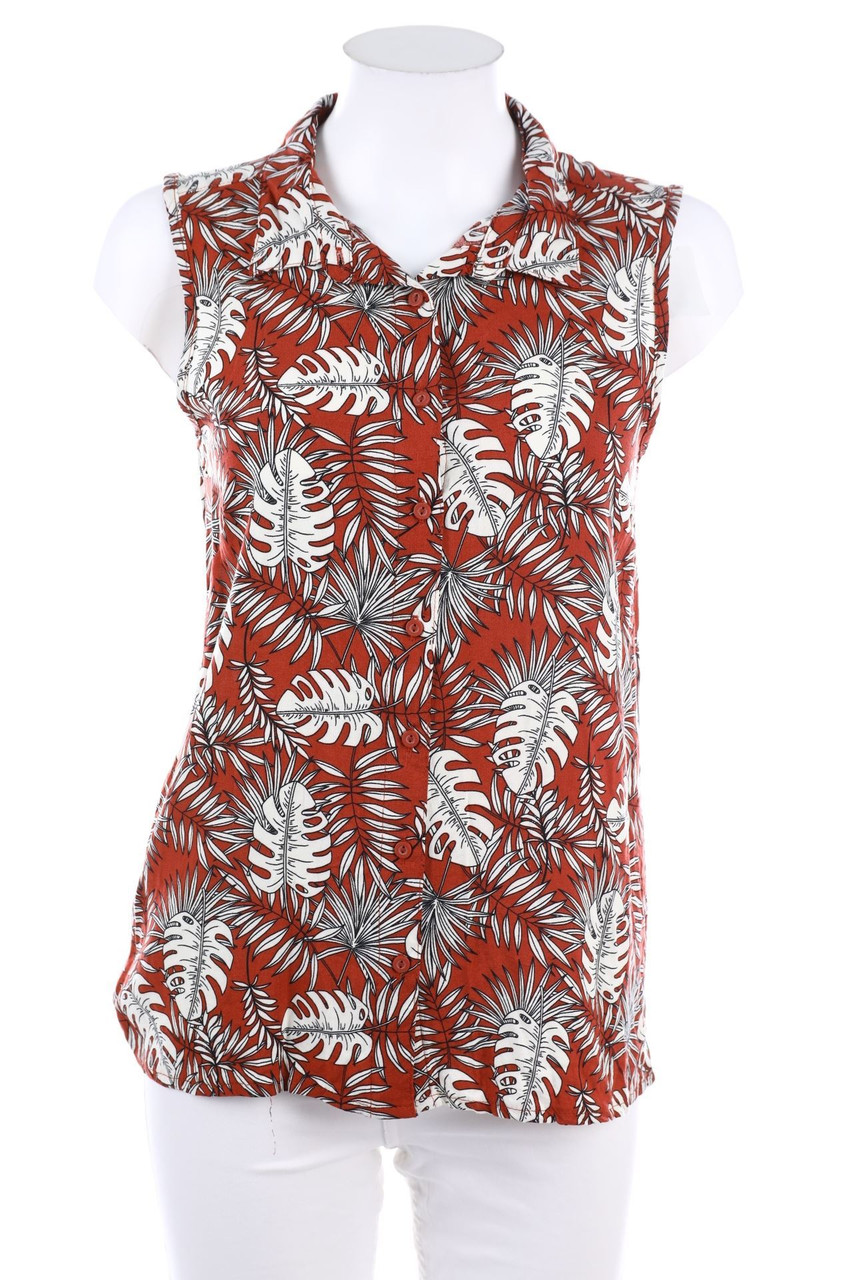 No Label - Blouse Top with Print - S