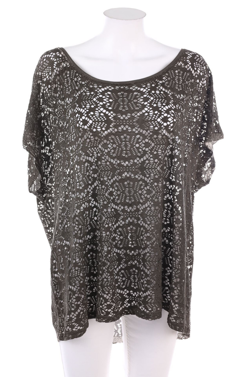 TAIFUN - T-Shirt aus Lochspitze - L