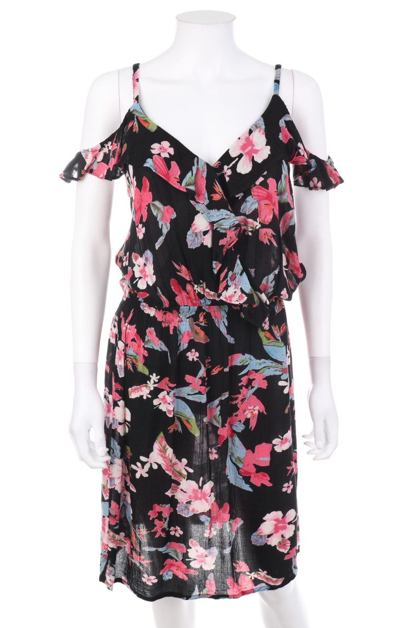 kaffe - Cold-Shoulder-Kleid mit Blumen-Print - D 38