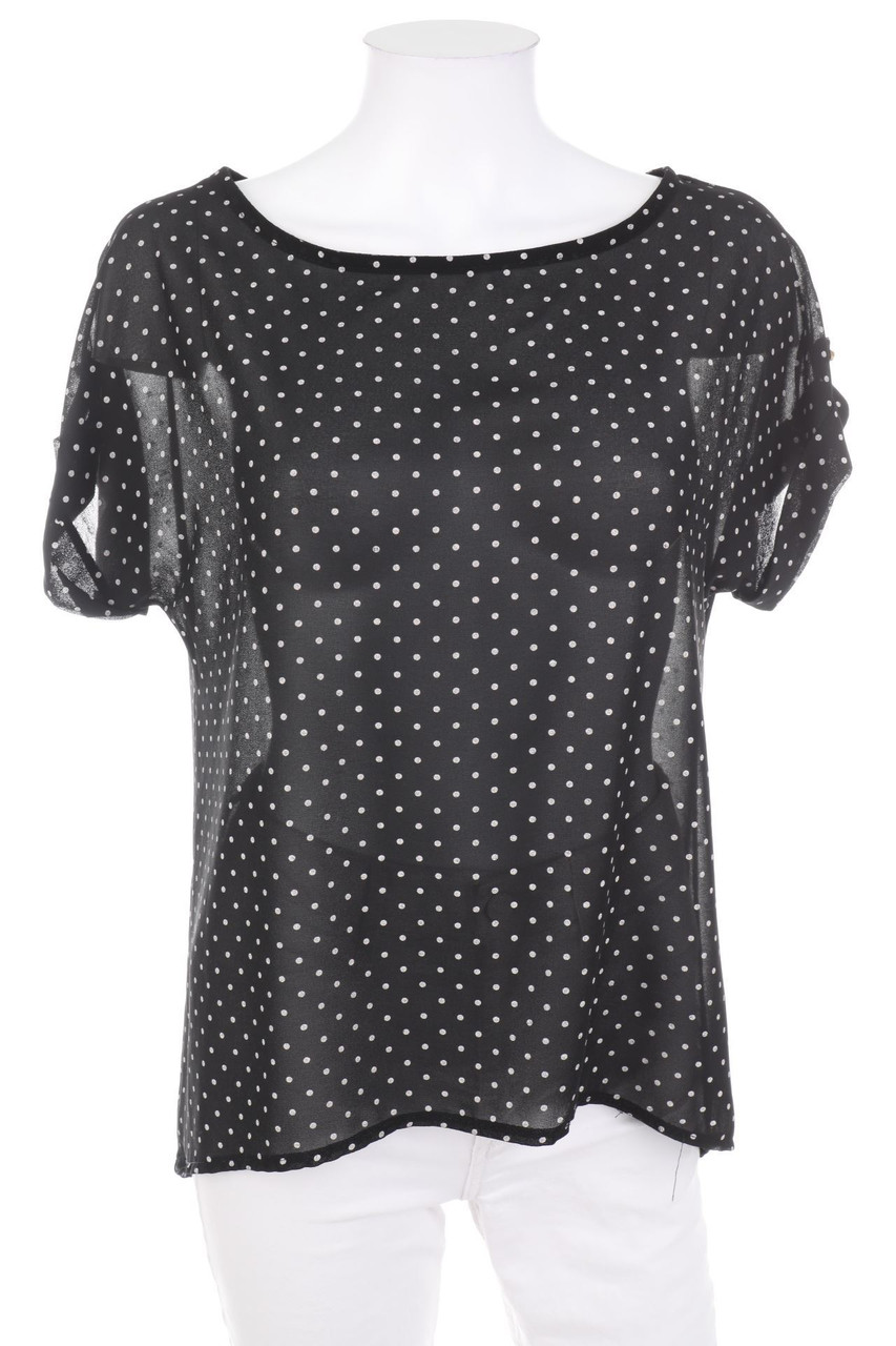 No Label - Vokuhila-Blouse with Polka Dots - M
