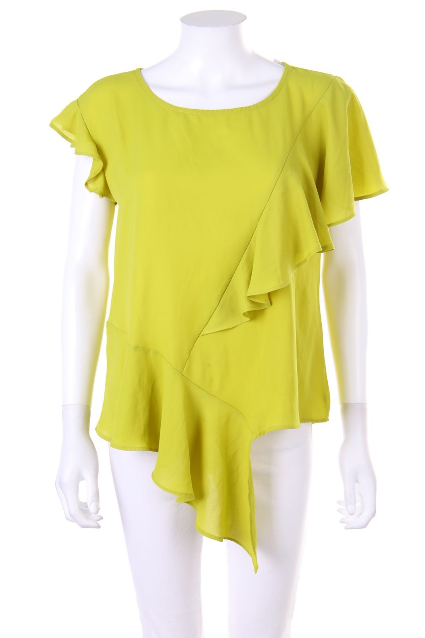 Giorgia & Johns - Ruffled Blouse with Asymmetrical Cut - L