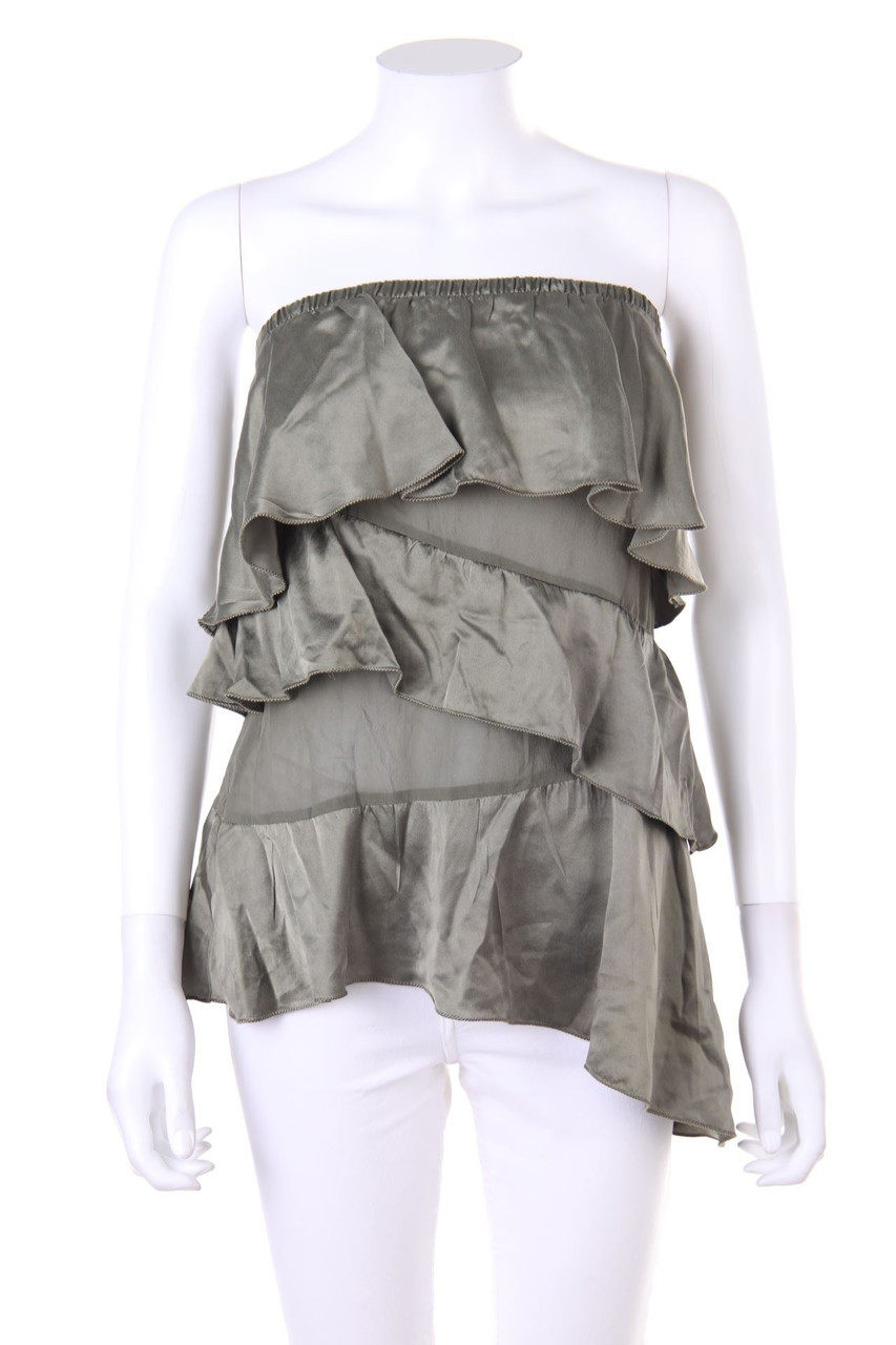 PATRIZIA PEPE - Blusentop aus Seide mit Volants - D 36