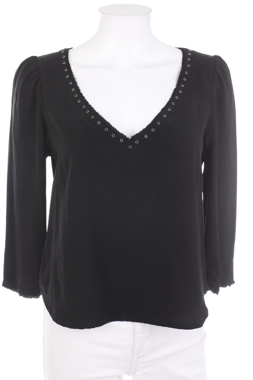 No Label - Distressed Blouse with Cropped Sleeves - D 34