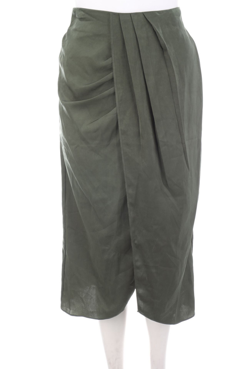 An´ge - Satin Midi Skirt with Wrap-Effect - D 32