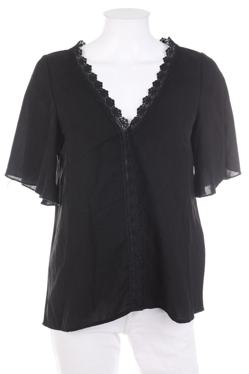 SHEIN - Kurzarm-Bluse mit Spitze - S