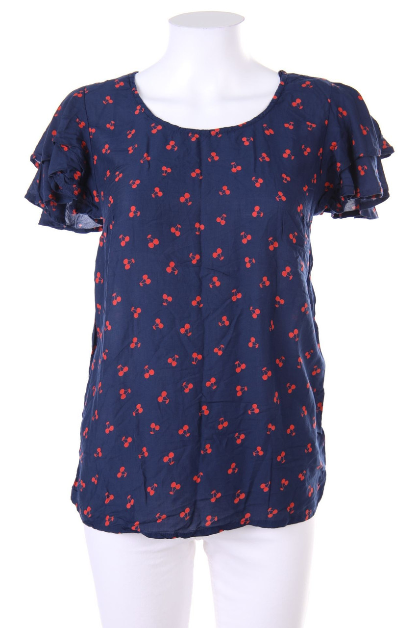 No Label - Shortsleeve Blouse with Print - S