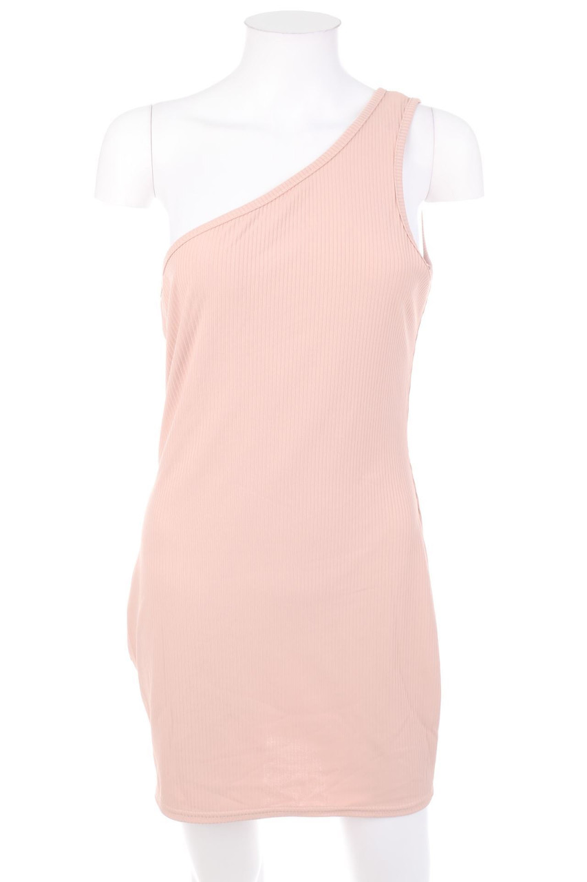 No Label - Mini Dress with Asymmetrical Cut - L
