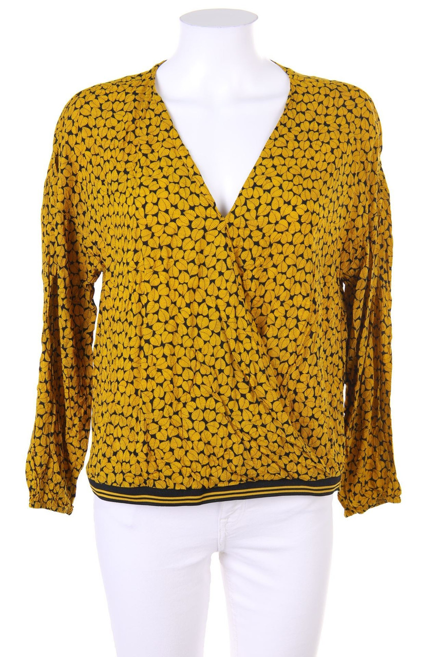 BRÉAL - Bluse in Wickel-Optik mit Print - M