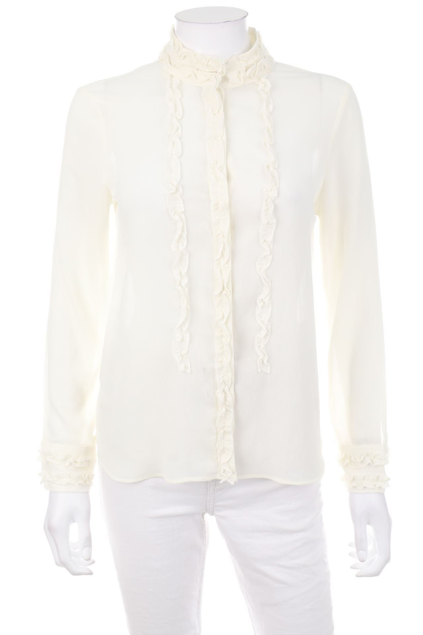 ZARA - Chiffon-Bluse mit Rüschen - XS