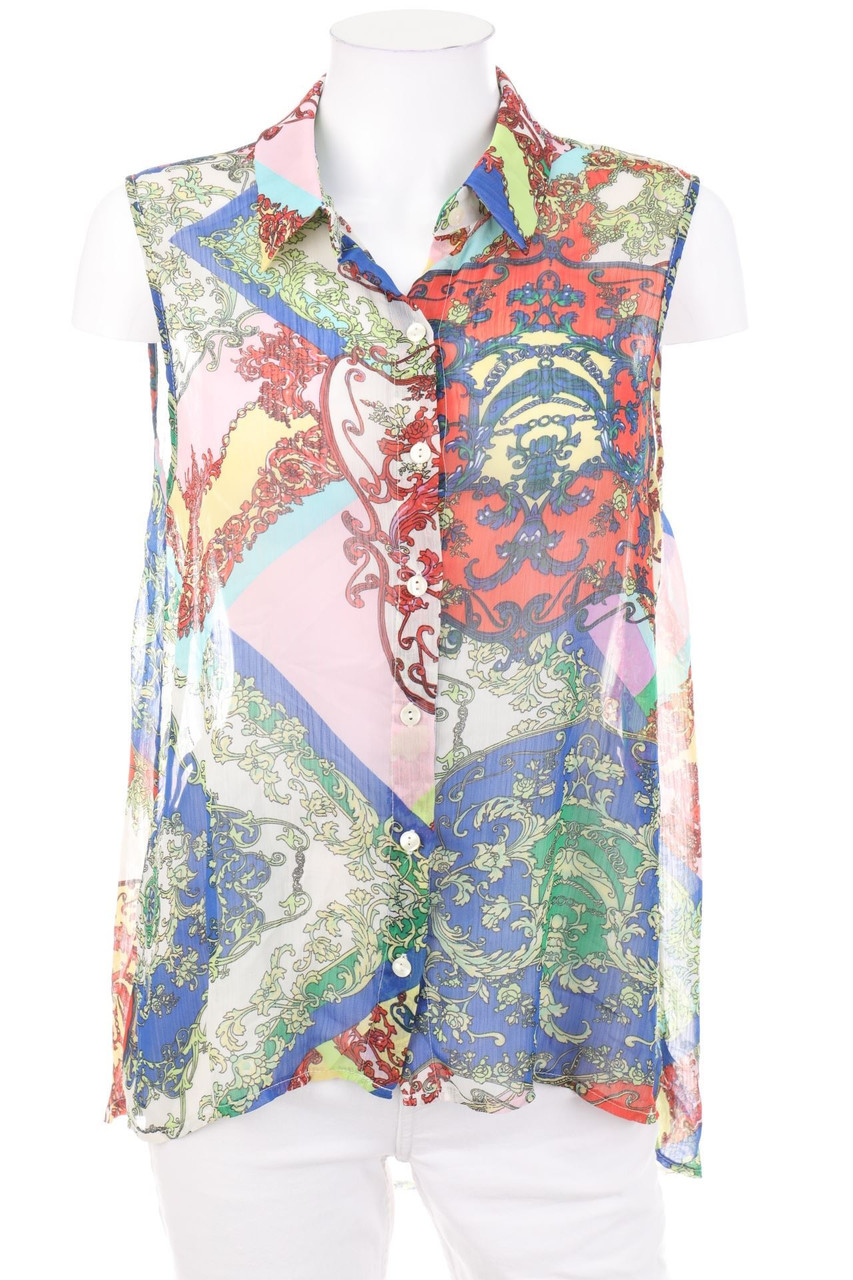 AMISU - Blusentop mit Ethno-Print - M