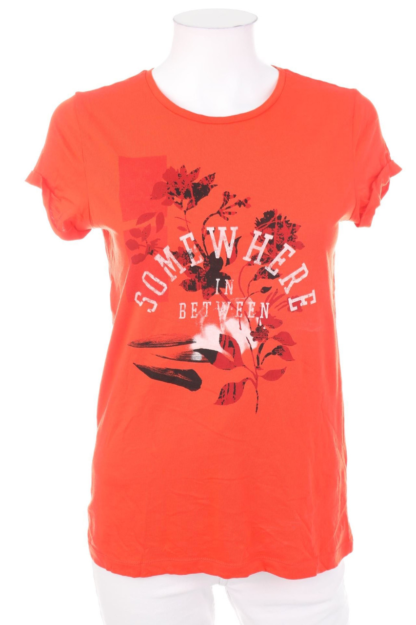 Q/S designed by s.Oliver - Shortsleeve-Shirt with Statement Print - S