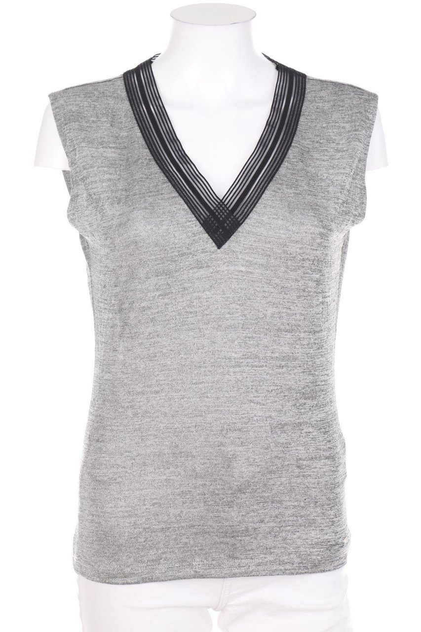 MORGAN - Knitted Top With V-Neck with Deep Plunge Neckline - M