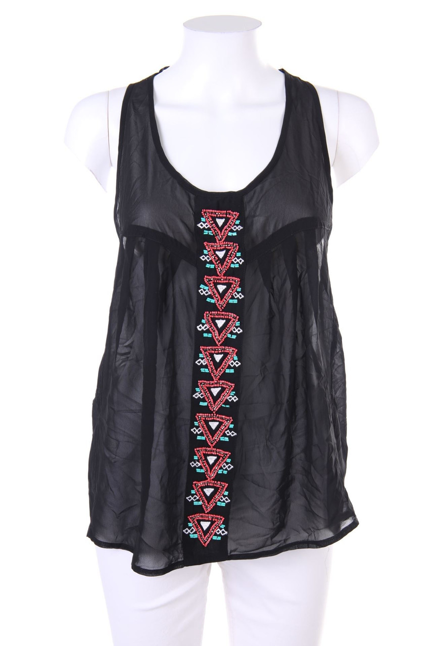 Bershka - Racerback Top with Pearls - M