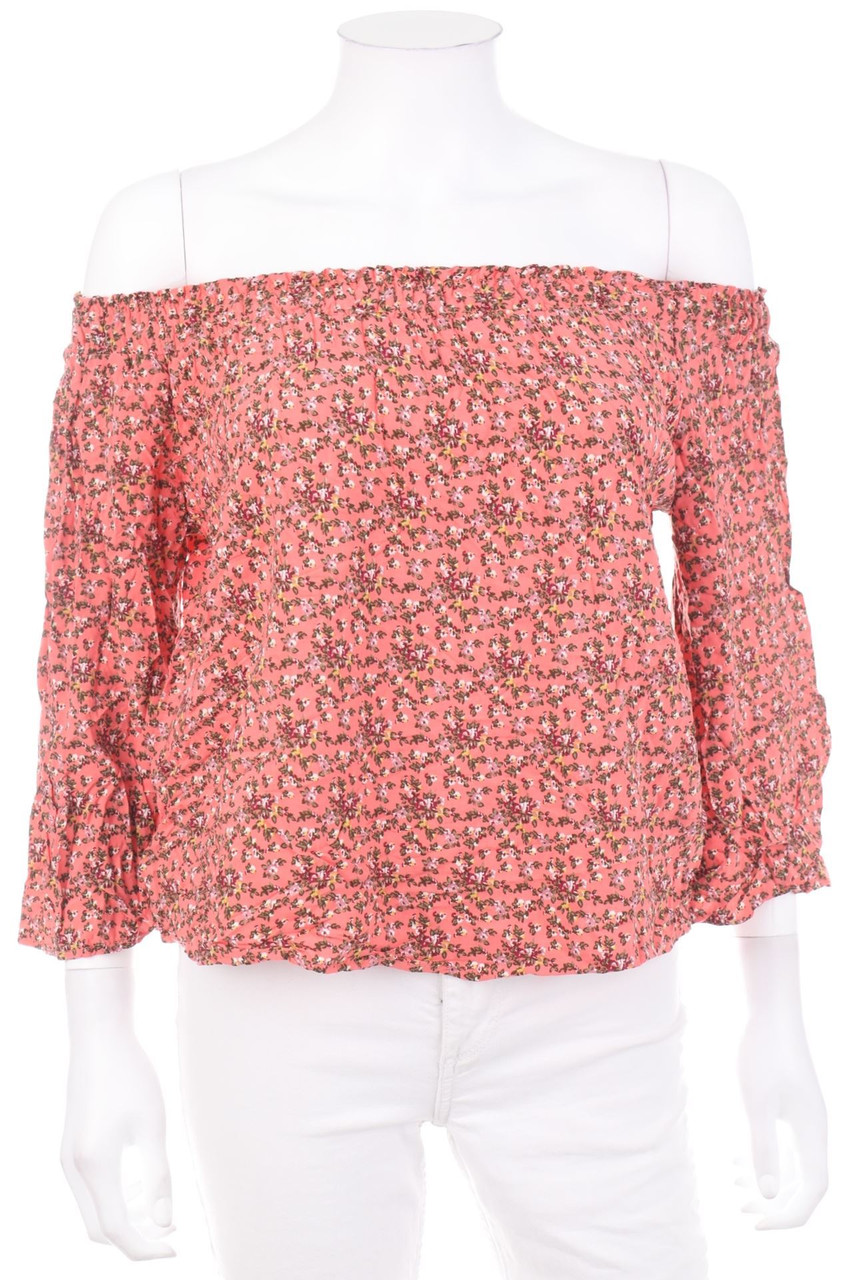 TODAY - Carmen-Blouse with Flower Print - L