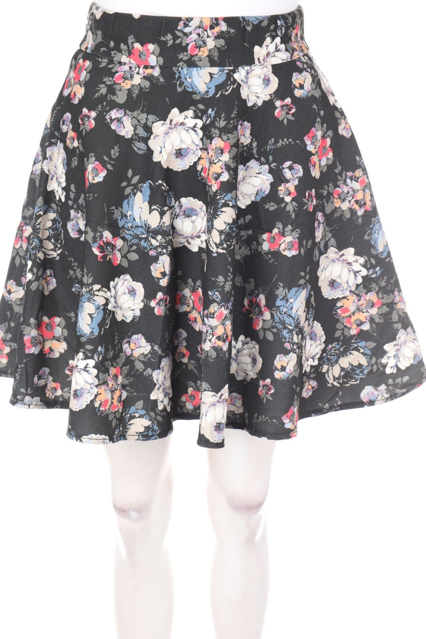 AMISU - Minirock mit Blumen-Print - D 34