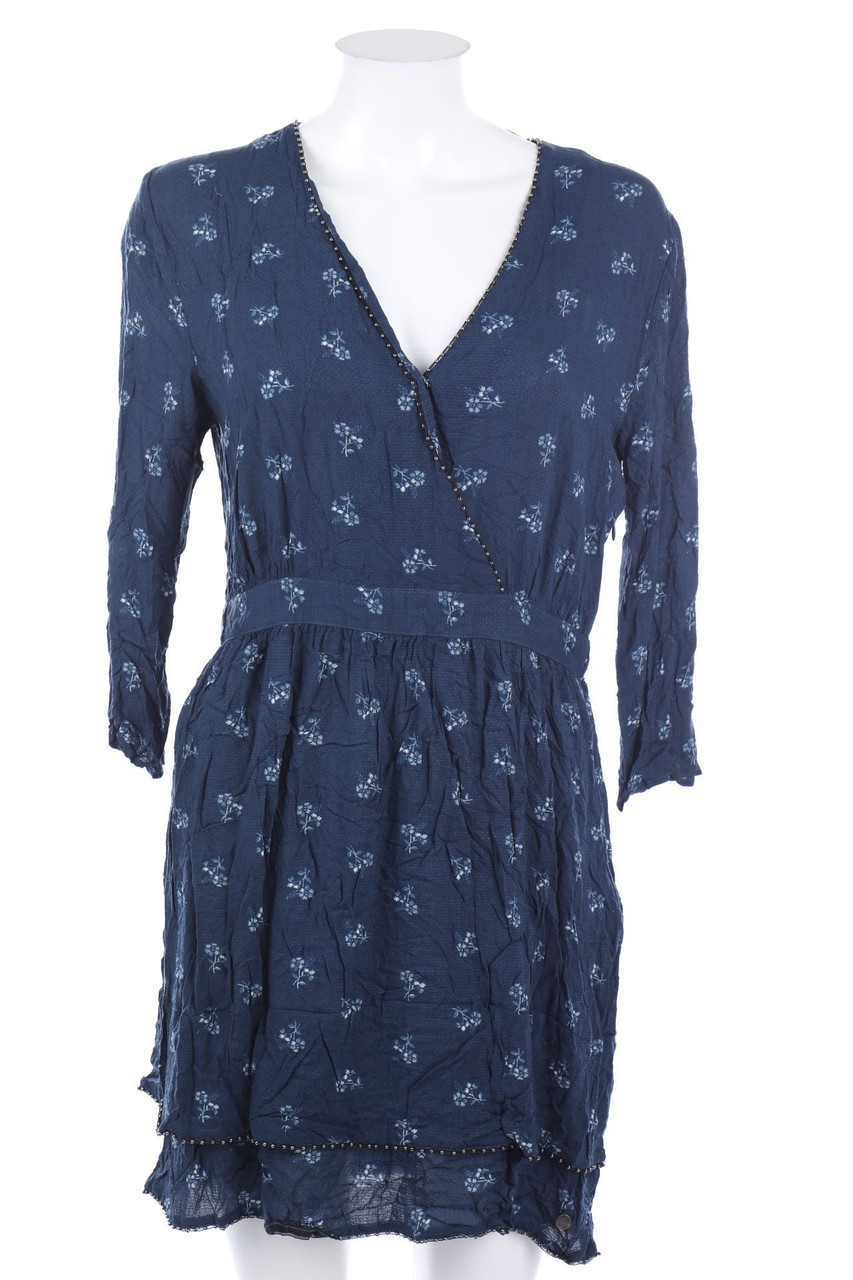 Pepe Jeans - Mini Dress with Wrap-Effect with Applications - L