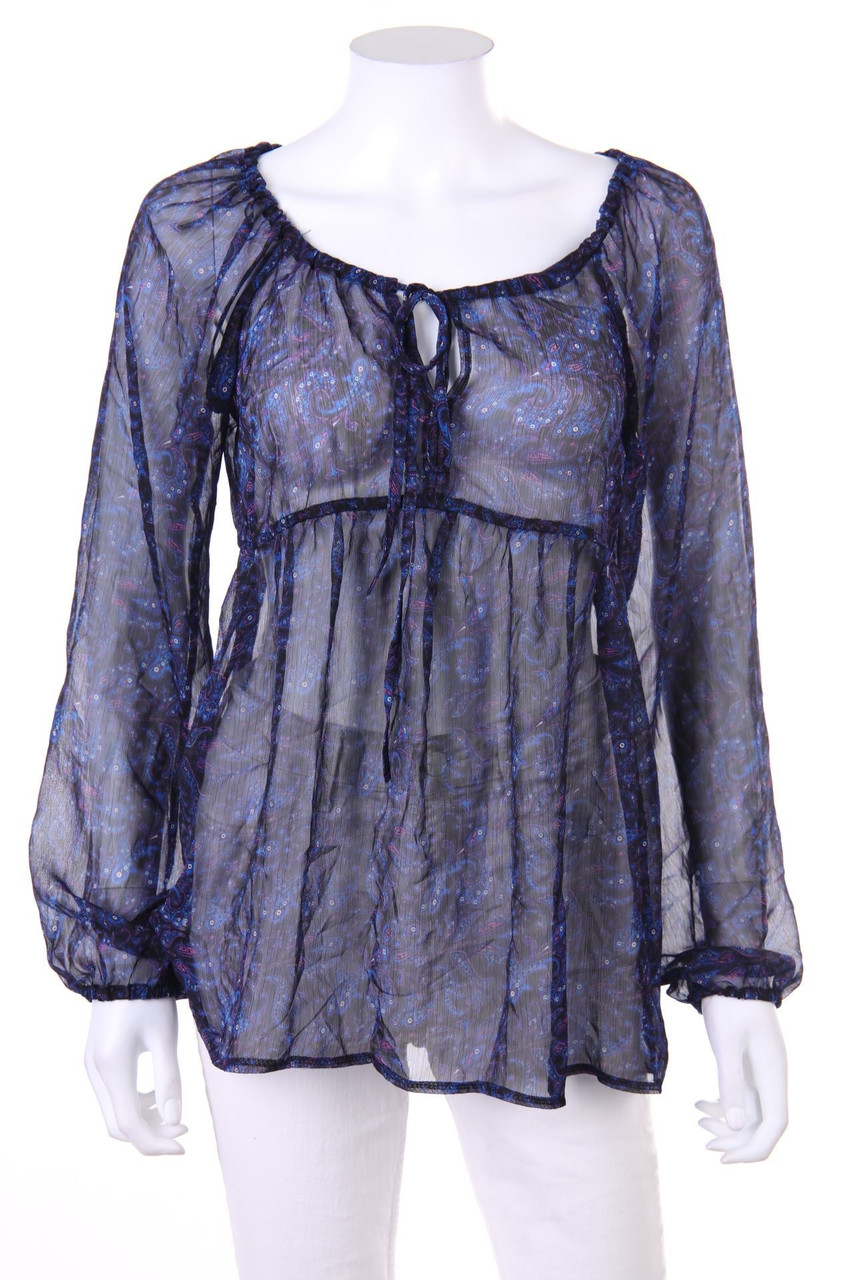 AMISU - Chiffon-Blouse with floral print - S