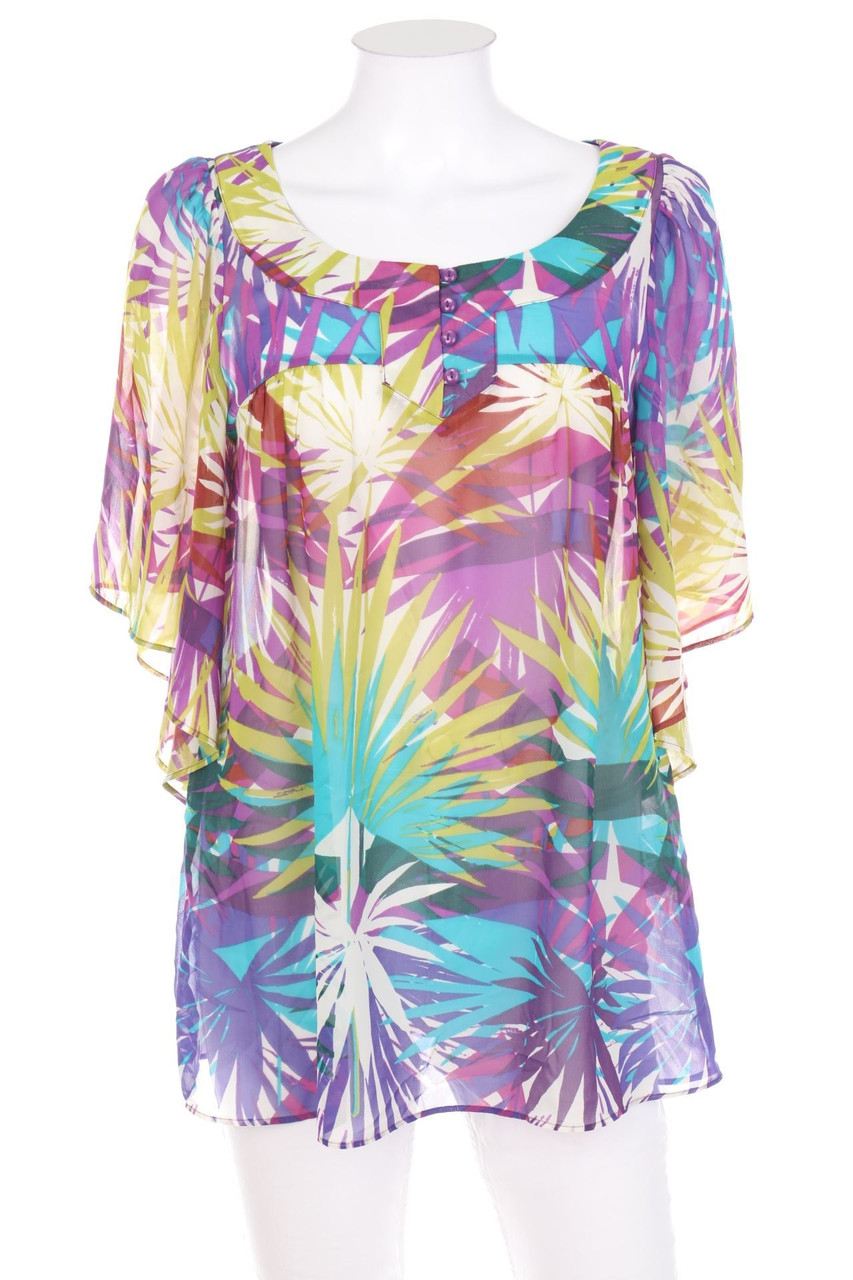 ESPRIT - Print-Tunika-Bluse mit Knöpfen - D 36