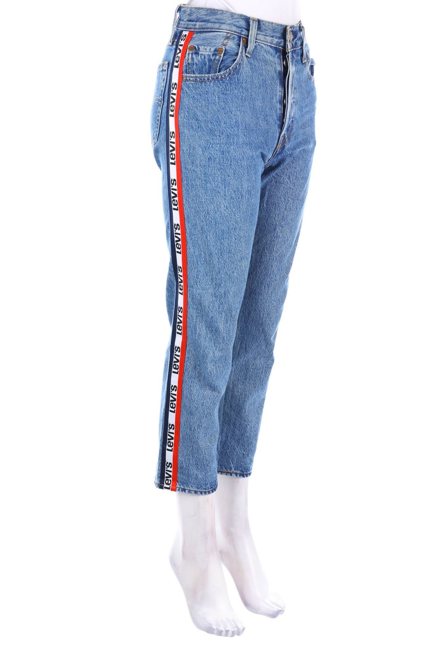 LEVI´S - Used Look Straight Cut Jeans mit Logo-Patch - W25