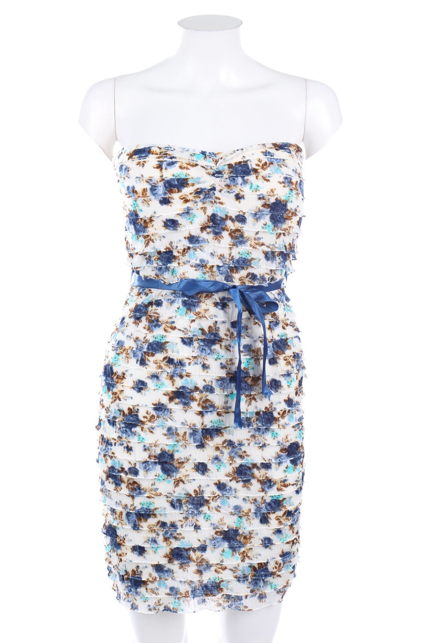 zebra - Dress with Flower Print - S