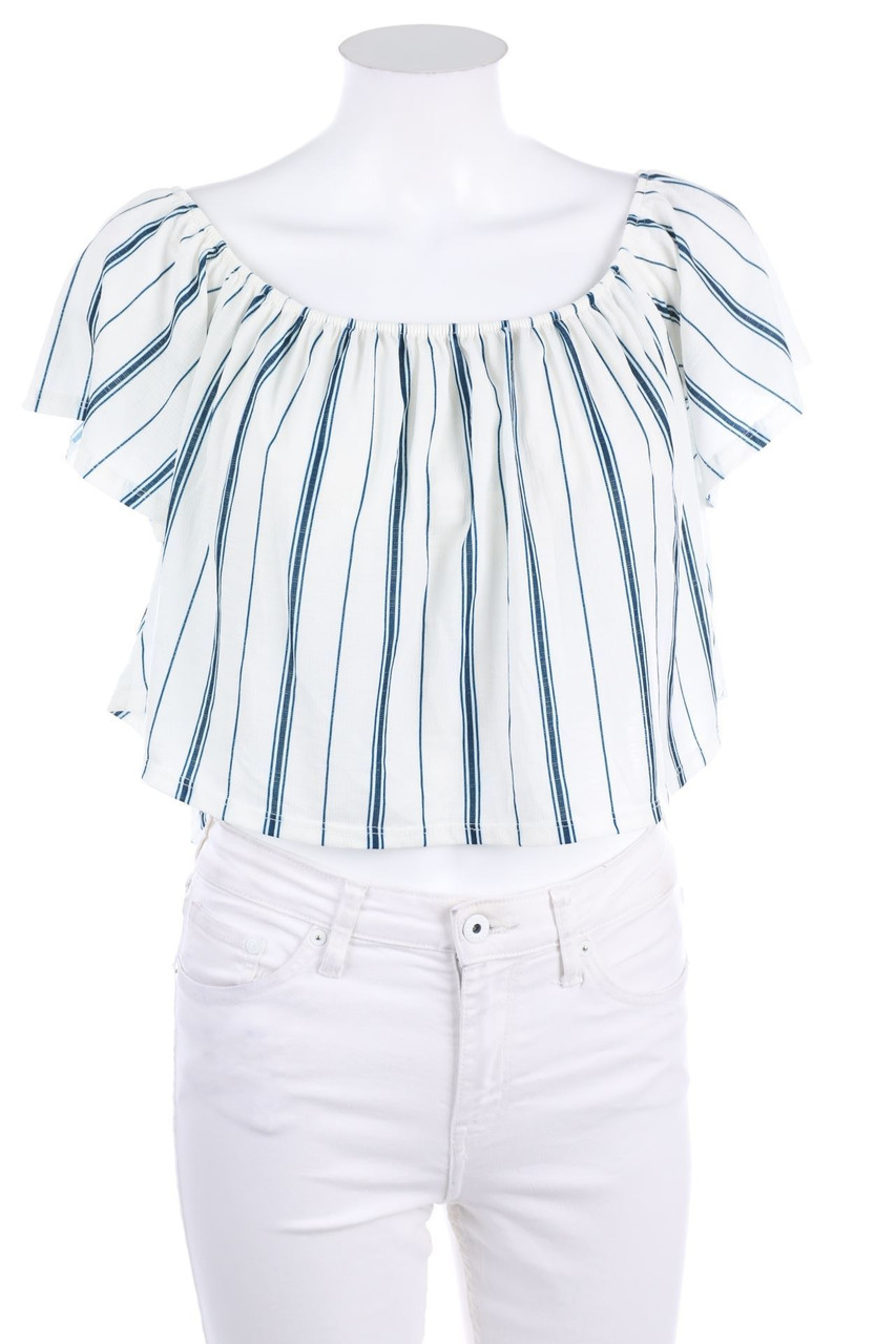 Bershka - Off-the-shoulder blouse with Stripes - S