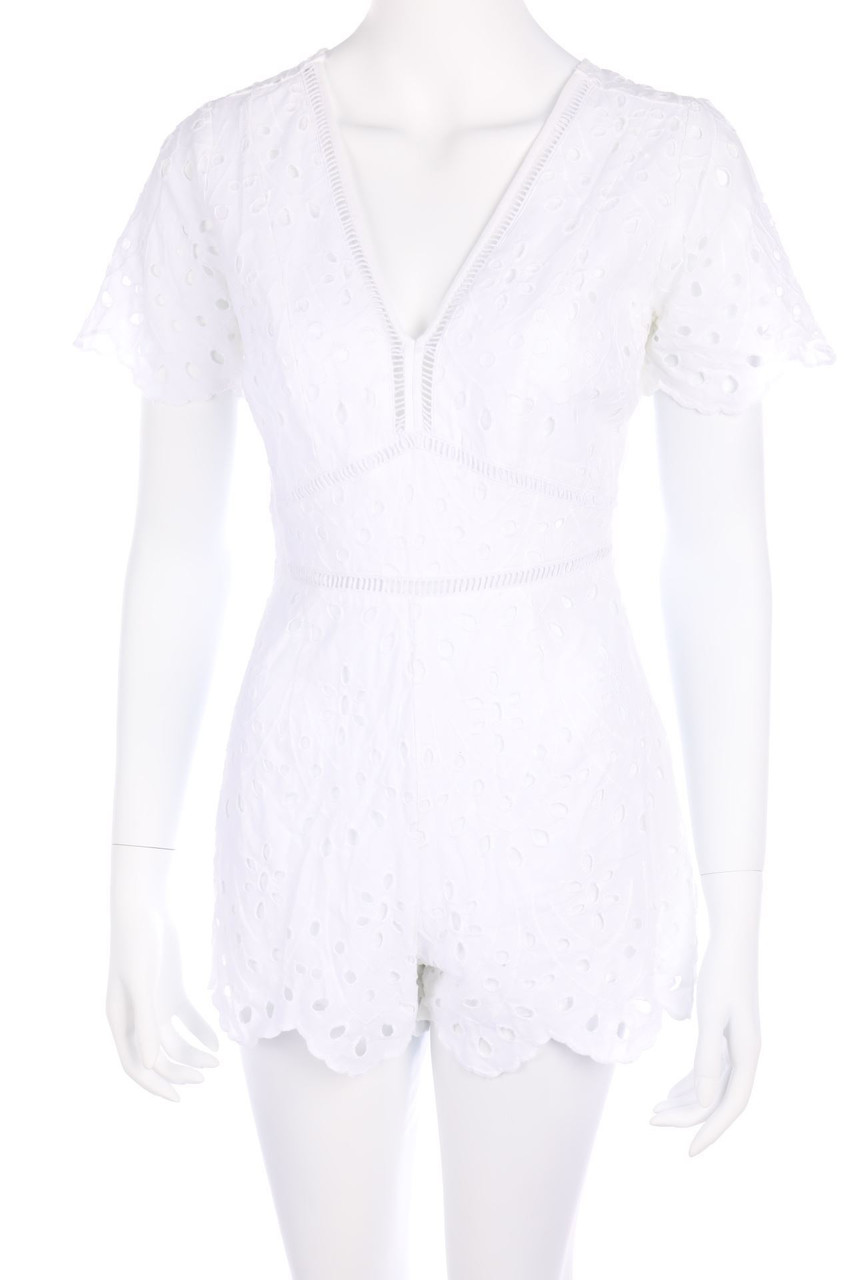 Abercrombie & Fitch - dress, Eyelet Lace  with Deep Plunge Neckline - S