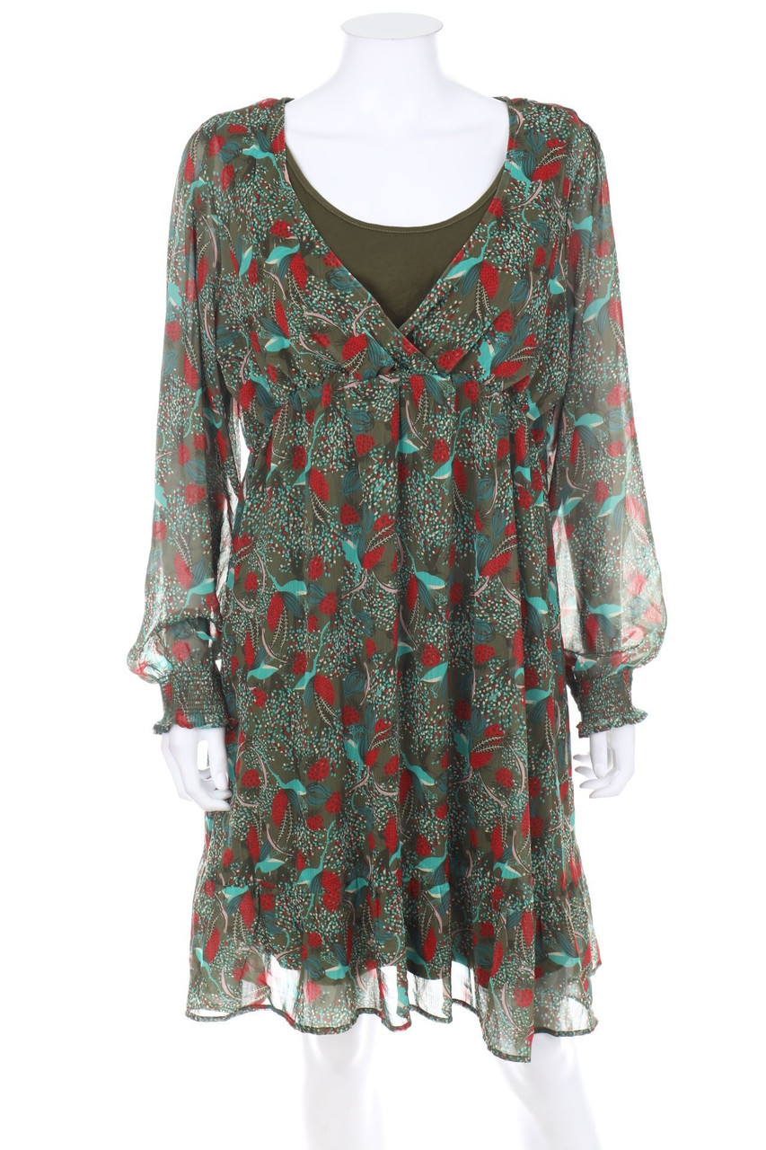 ohma! - Maternity-Mini Dress with Flower Print - XL