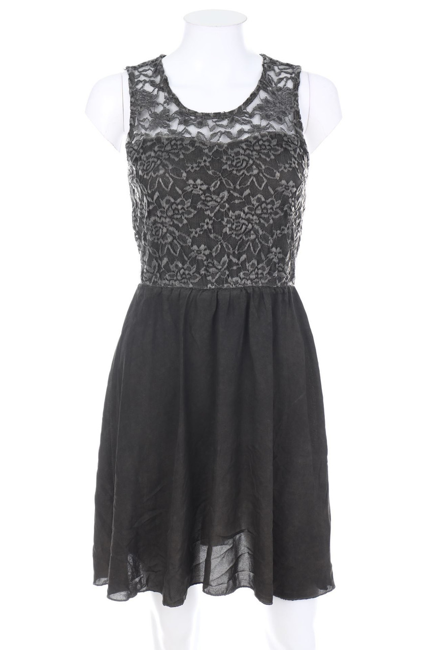 PRONTO - Garment Dyed-dress with Lace Insert - M