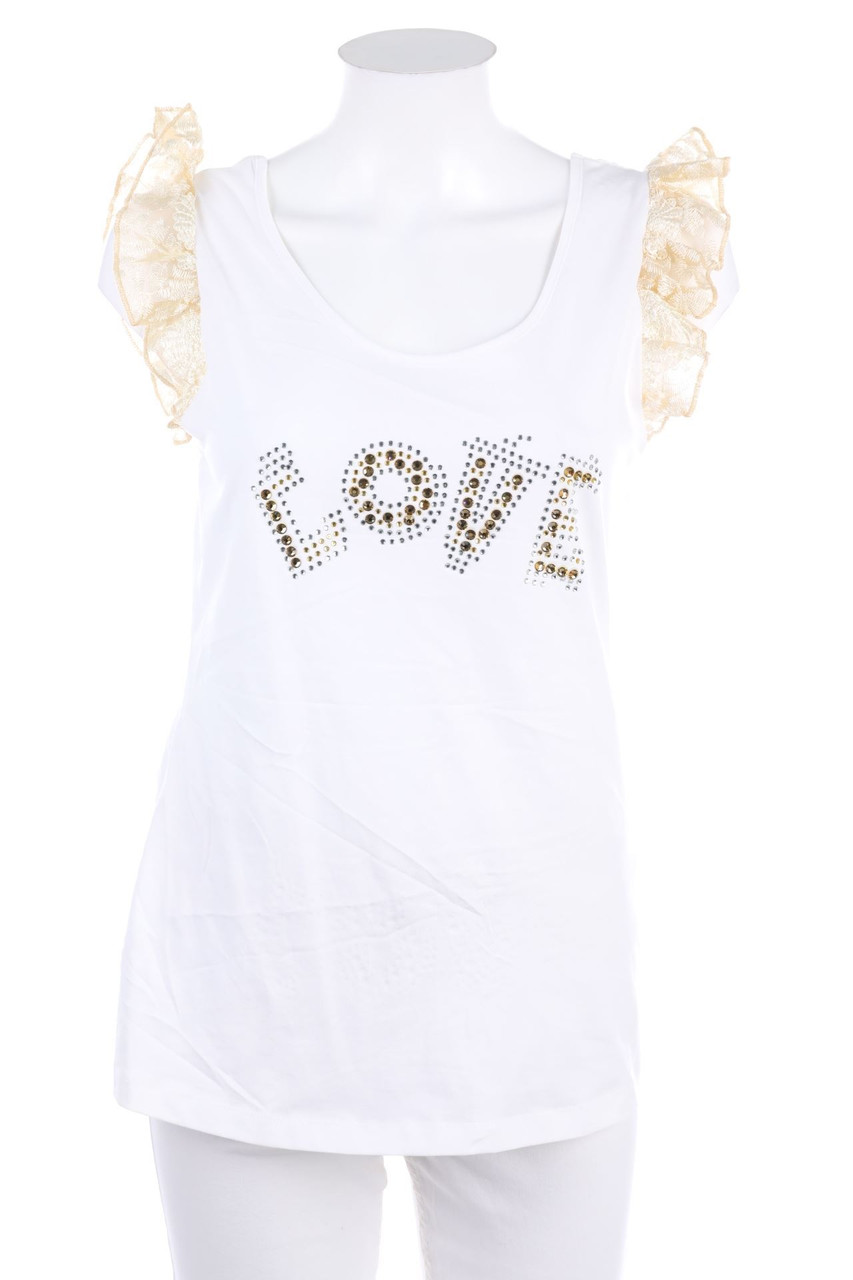 SECONDHAND - Top with Rhinestones - S