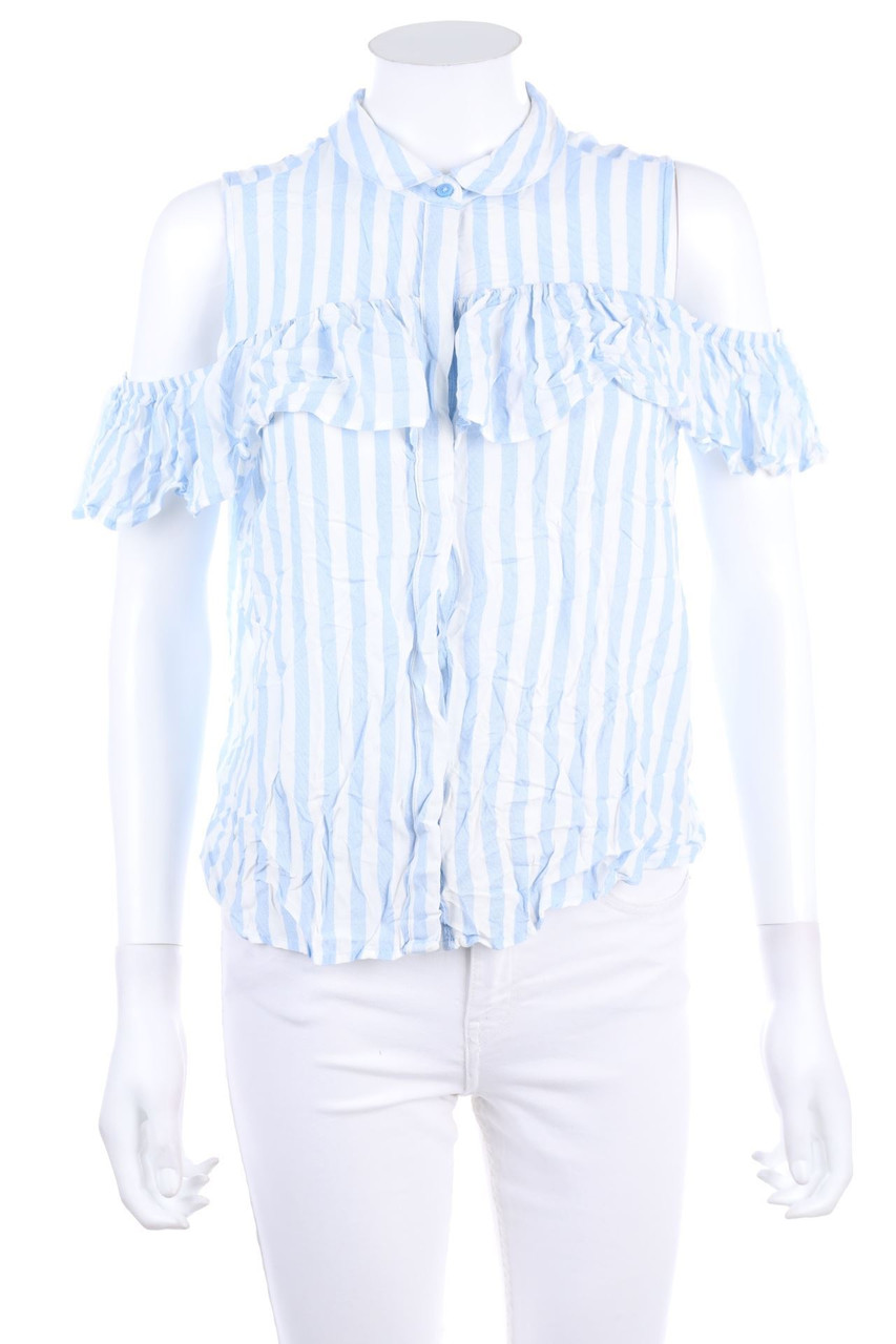 CLOCKHOUSE by C&A - Cold-Shoulder-Bluse mit Streifen - D 40