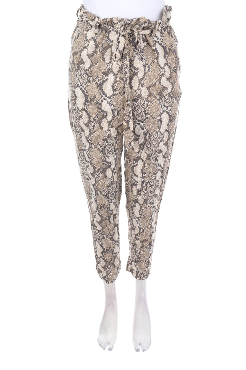 H&M - High Waist-Hose mit Animal-Print - D 36