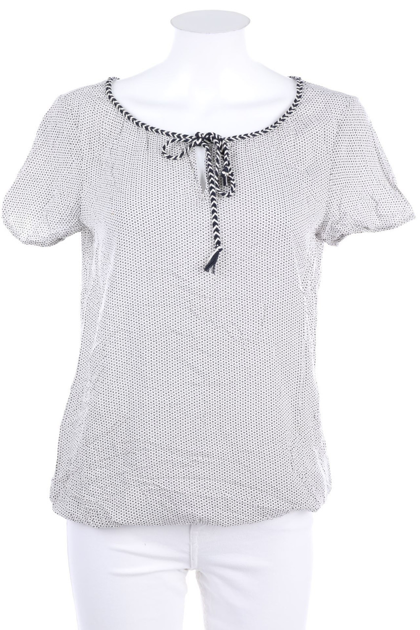 TOM TAILOR - Kurzarm-Bluse mit Print - D 36