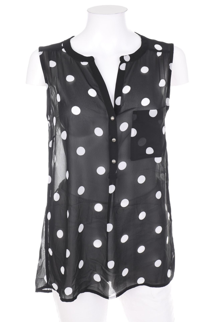 Yessica by C&A - ärmellose Hemd-Bluse mit Punkten - S