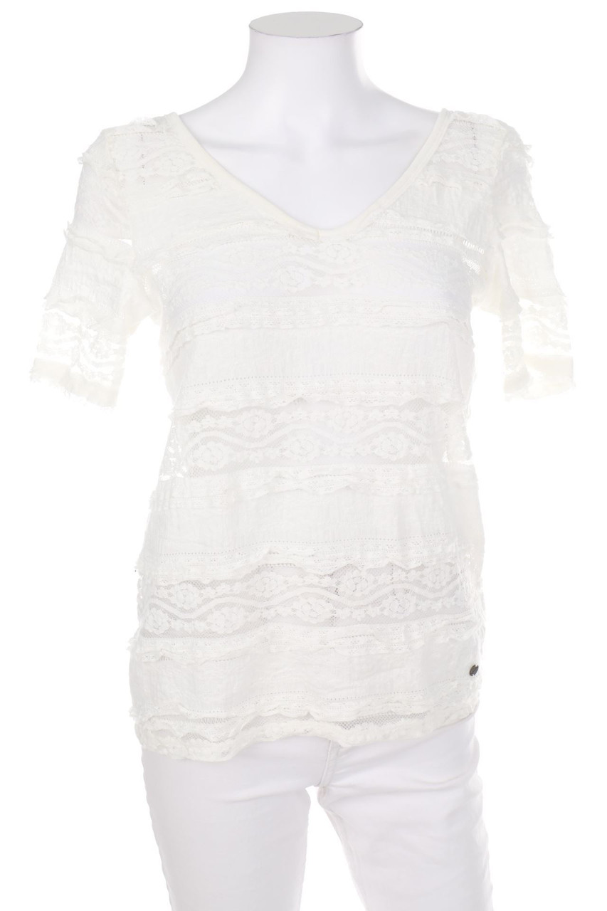 H&M LOGG - Kurzarm-Shirt aus Spitze - M