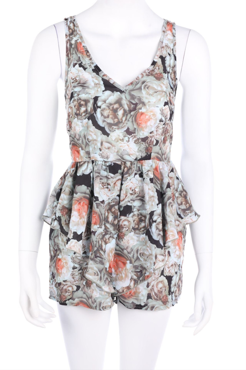 ally - Volants-Playsuit mit Blumen-Print - D 34