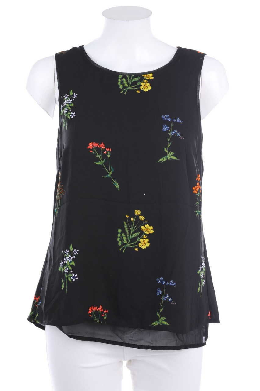 H&M - Blusentop mit Blumen-Print im Layer Look - M