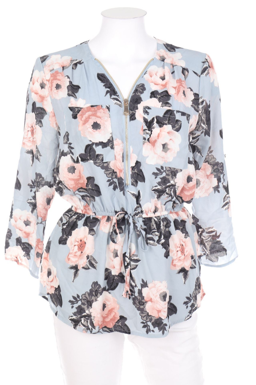 COLLOSEUM - Print-Blouse with Roll-up Sleeves - S