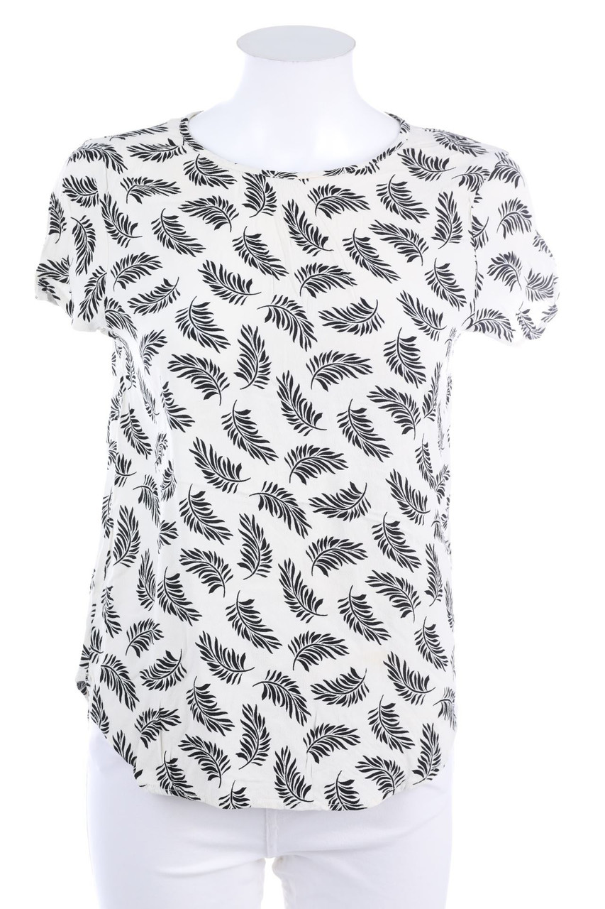 H&M - Kurzarm-Bluse mit Print - D 36
