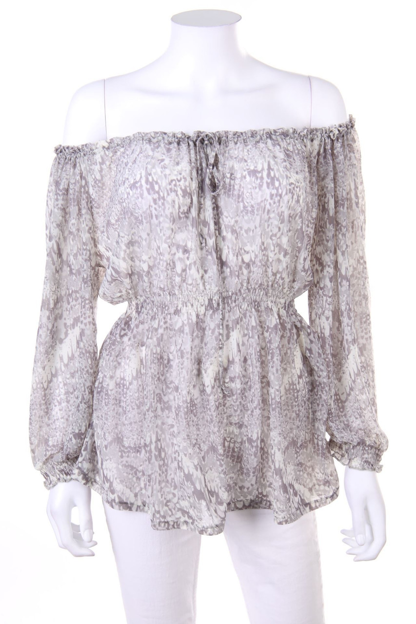 No Label - Off-the-shoulder blouse with Print - S